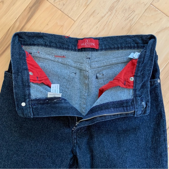 Valentino Vtg Jeans High Rise Straight Leg Y2K Retro 90s Designer Logo Size 4? - Picture 7 of 15